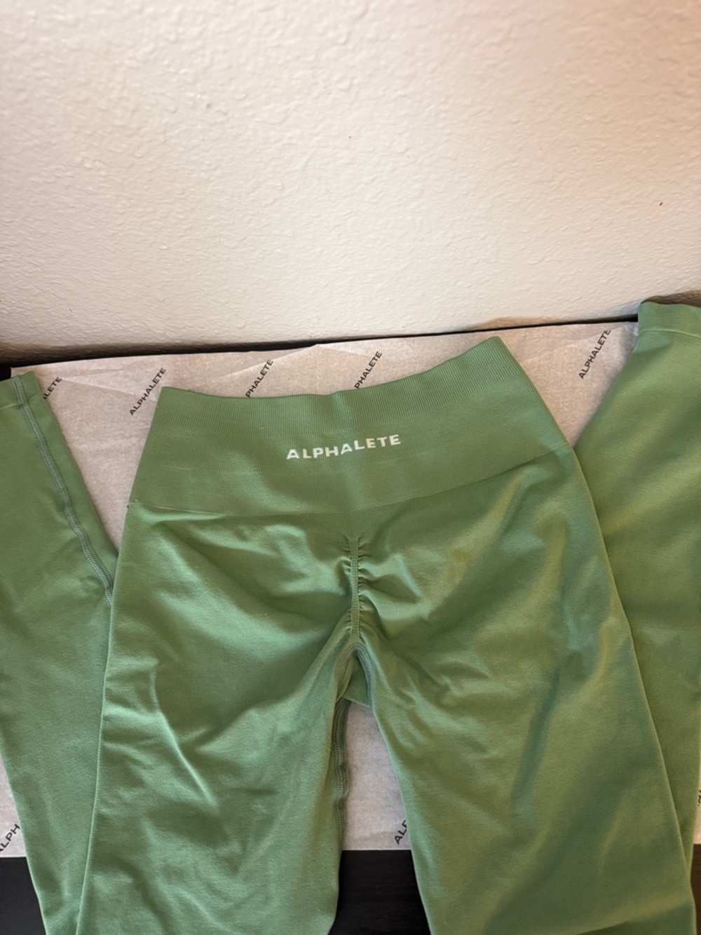 Alphalete Kids Green High-Waist Active Leggings